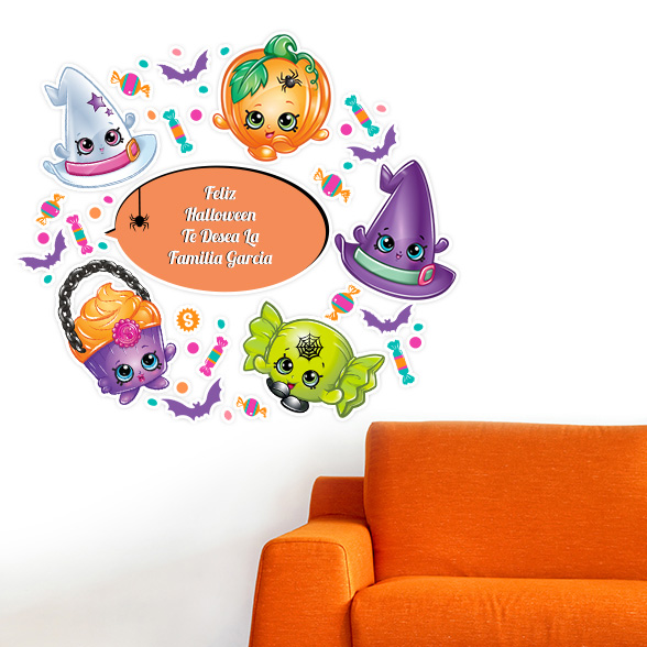 Calcomanía Shopkins de Halloween™ Personalizada